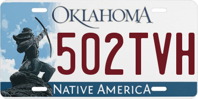 OK license plate 502TVH