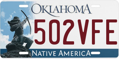 OK license plate 502VFE