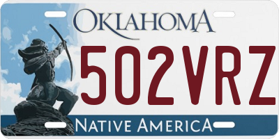 OK license plate 502VRZ
