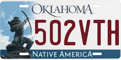 OK license plate 502VTH