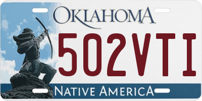 OK license plate 502VTI