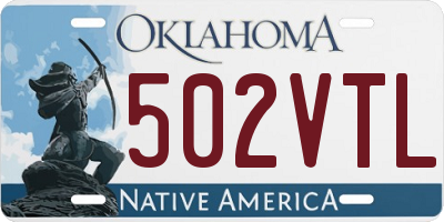 OK license plate 502VTL