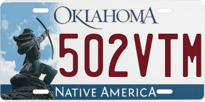 OK license plate 502VTM