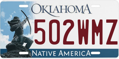 OK license plate 502WMZ