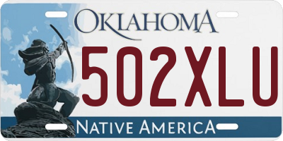 OK license plate 502XLU