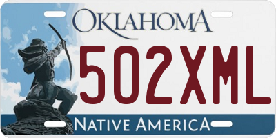 OK license plate 502XML