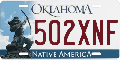 OK license plate 502XNF