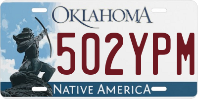 OK license plate 502YPM