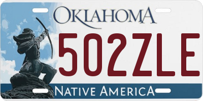 OK license plate 502ZLE