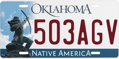 OK license plate 503AGV