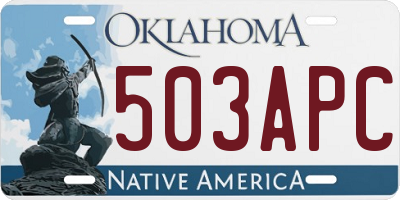 OK license plate 503APC