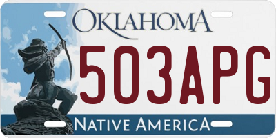 OK license plate 503APG