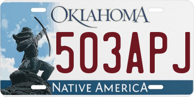 OK license plate 503APJ