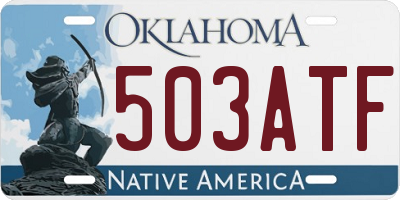 OK license plate 503ATF