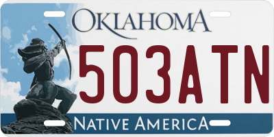 OK license plate 503ATN