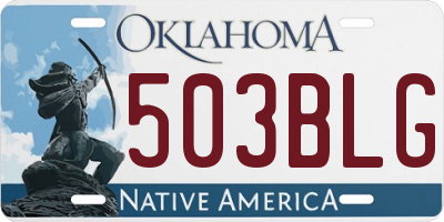OK license plate 503BLG