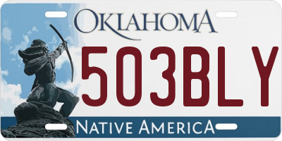 OK license plate 503BLY
