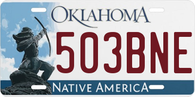 OK license plate 503BNE