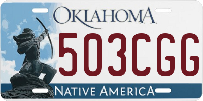 OK license plate 503CGG