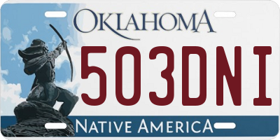 OK license plate 503DNI