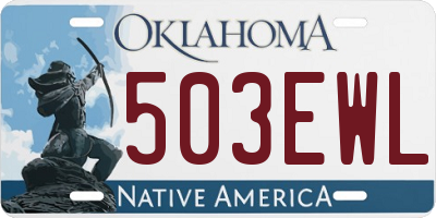 OK license plate 503EWL
