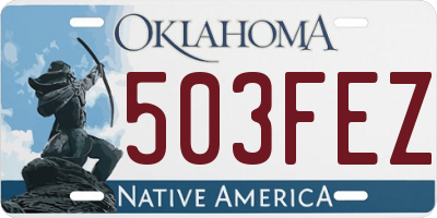 OK license plate 503FEZ