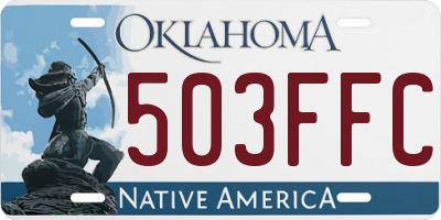 OK license plate 503FFC