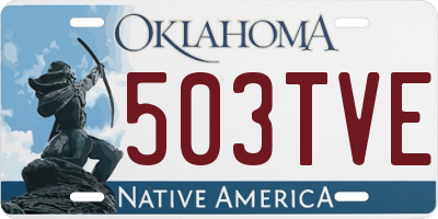 OK license plate 503TVE