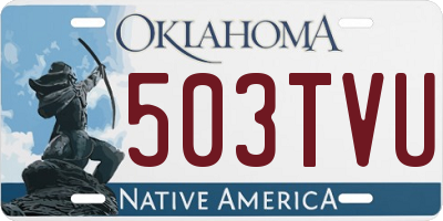 OK license plate 503TVU