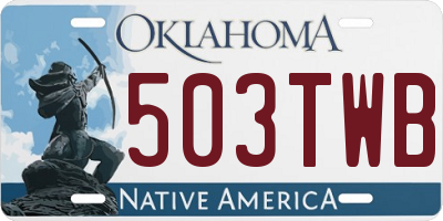 OK license plate 503TWB
