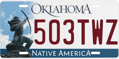 OK license plate 503TWZ