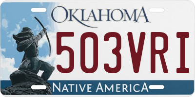 OK license plate 503VRI