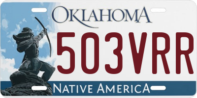 OK license plate 503VRR