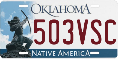 OK license plate 503VSC