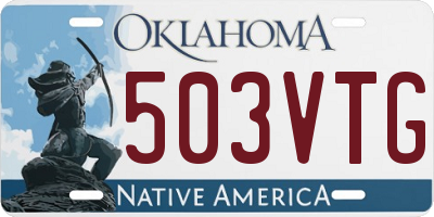 OK license plate 503VTG