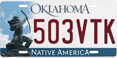 OK license plate 503VTK
