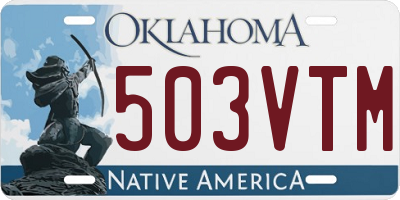OK license plate 503VTM