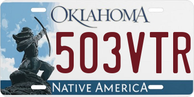 OK license plate 503VTR