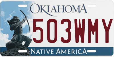 OK license plate 503WMY