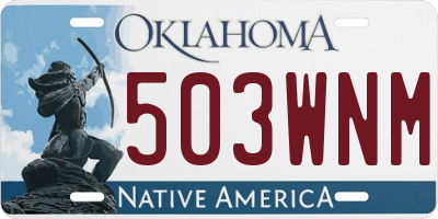 OK license plate 503WNM