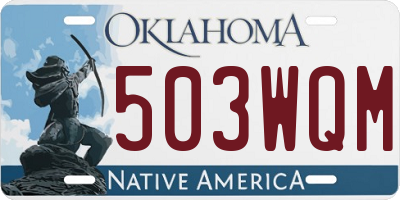 OK license plate 503WQM