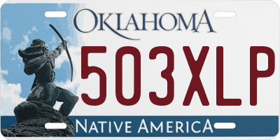 OK license plate 503XLP