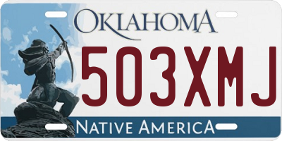 OK license plate 503XMJ