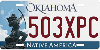 OK license plate 503XPC