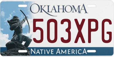 OK license plate 503XPG
