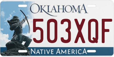 OK license plate 503XQF