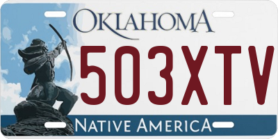OK license plate 503XTV