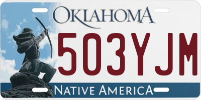 OK license plate 503YJM