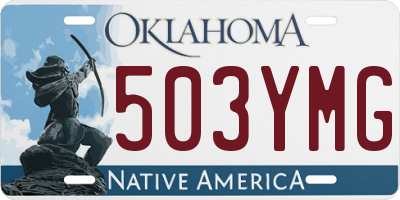 OK license plate 503YMG