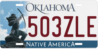 OK license plate 503ZLE